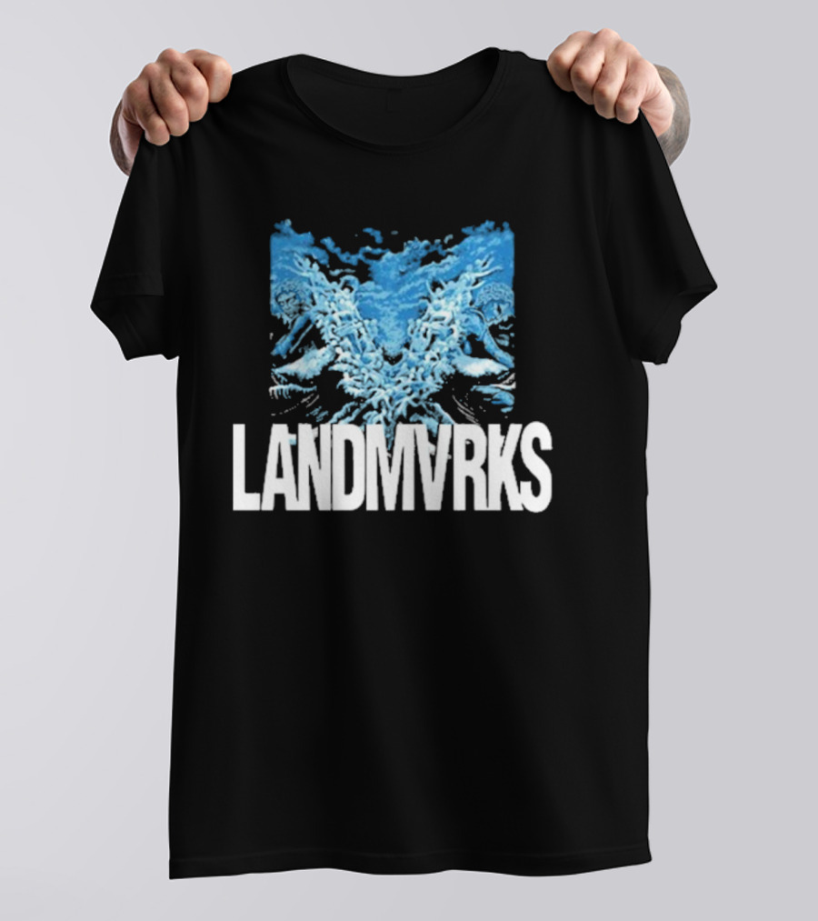 Landmvrks The Darkest Place I’ve Ever Been Album Cover Art Dual Blue Figures T-Shirt