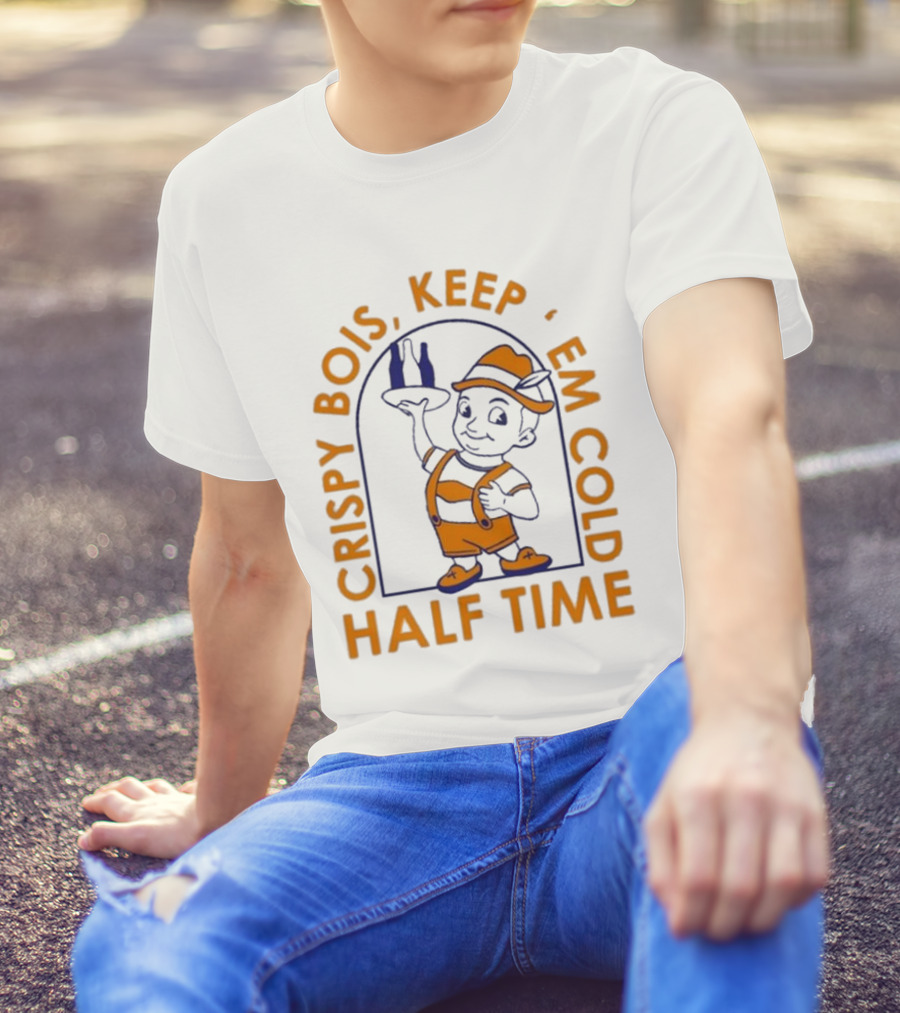 Crispy Bois Keep 'Em Cold Half Time Bartender Character T-Shirt