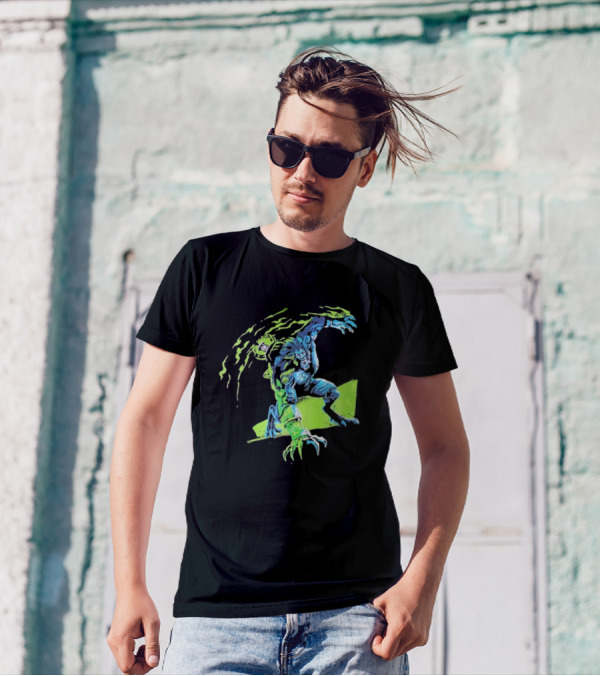 Arcane Warwick Champion Of Legends League Monster Claws And Green Energy Burst T-Shirt
