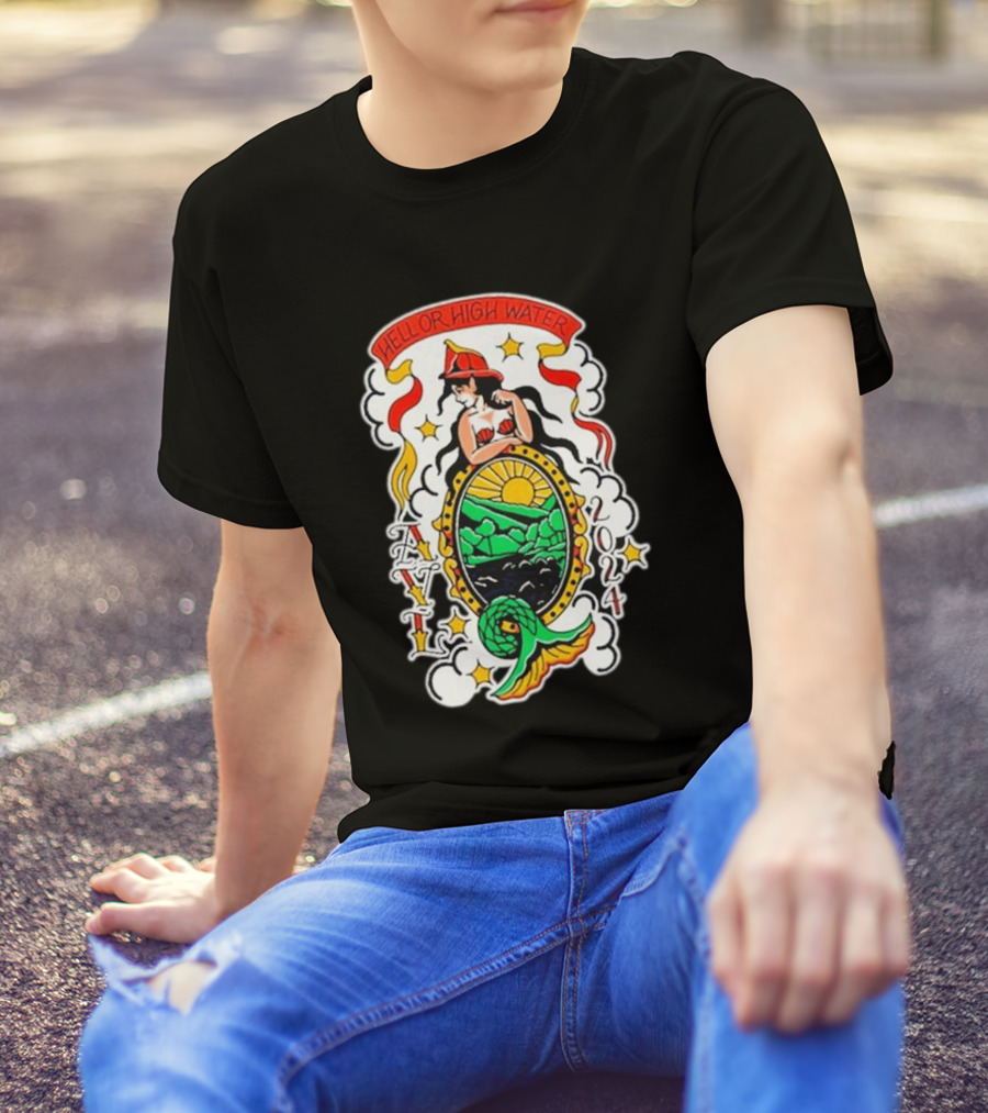 Hell Or High Water Mermaid Asheville T-Shirt