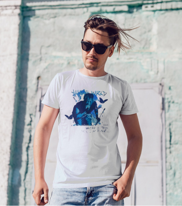 Juice Wrld Wishing Well 999 Butterfly Where I Tell You I'm Fine T-Shirt
