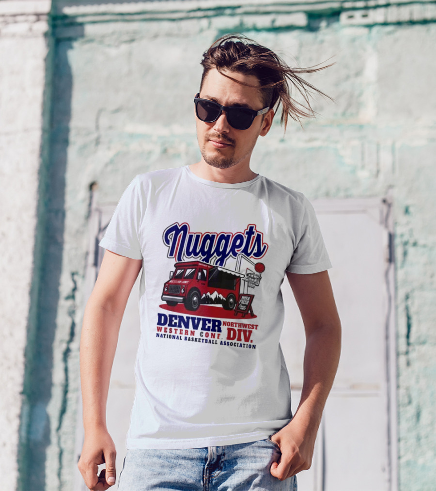 Nuggets Retro Food Truck Denver Northwest Division Western Conference National Basketball Association T-Shirt