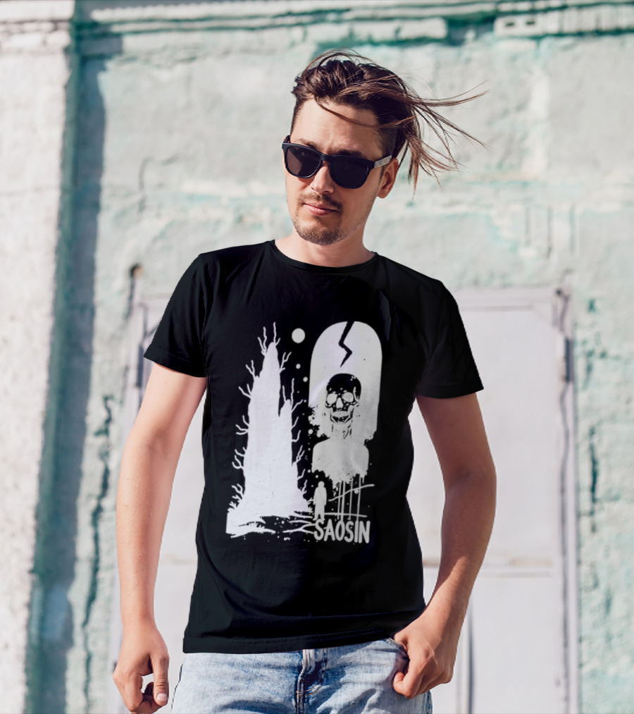 Saosin Over Skeleton Skull And Tree T-Shirt