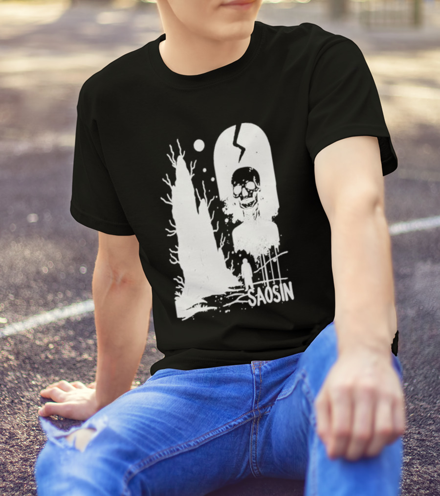 Saosin Over Skeleton Skull And Tree T-Shirt