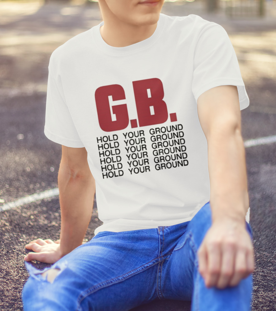 Gorilla Biscuits G.B. Hold Your Ground Hold Your Ground Repeated Text T-Shirt