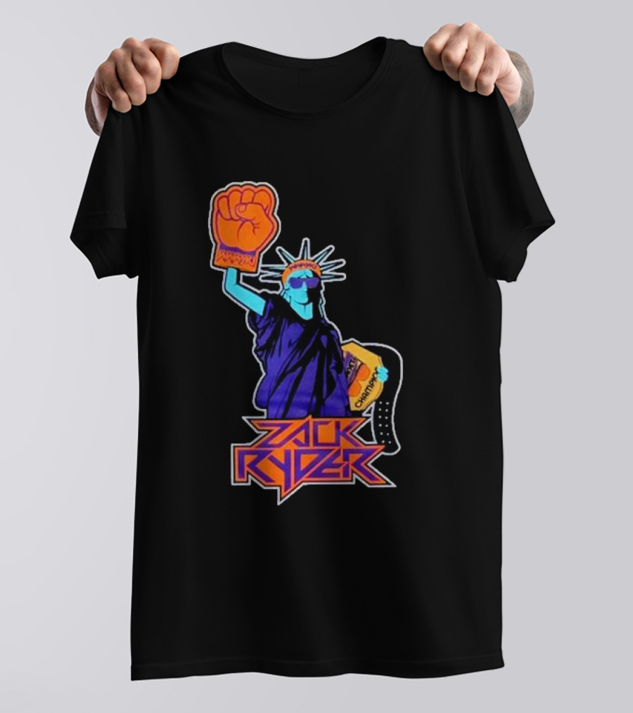 Zack Ryder Statue Liberty Broski Headband Champion T-Shirt