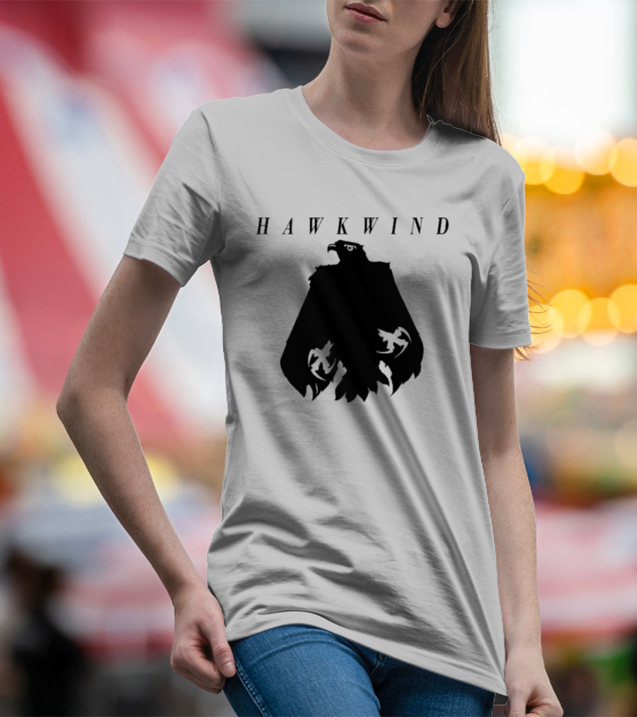Hawkwind Eagle Silhouette With Mystical Elements T-Shirt