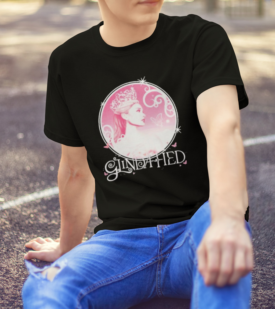 Glinda Fied Crowned Fairy Circle Butterflies T-Shirt