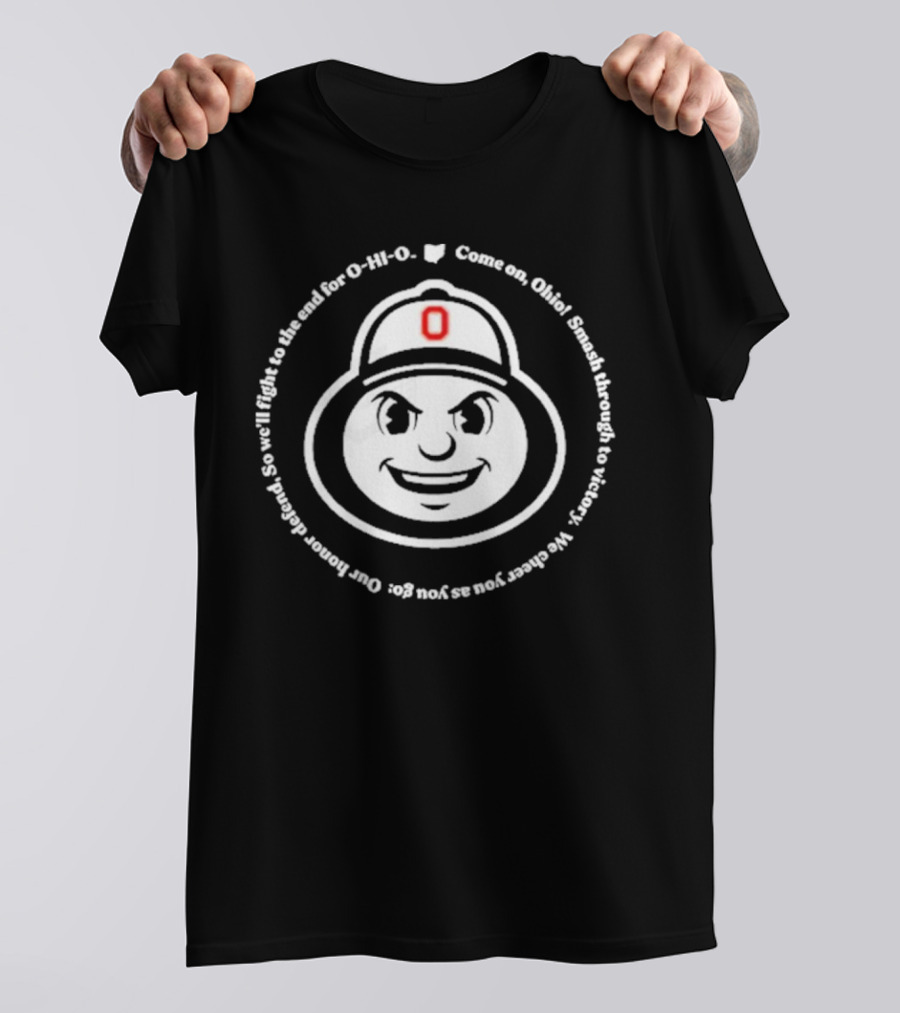 Ohio State Buckeyes Battle Cry Smash Through To Victory T-Shirt