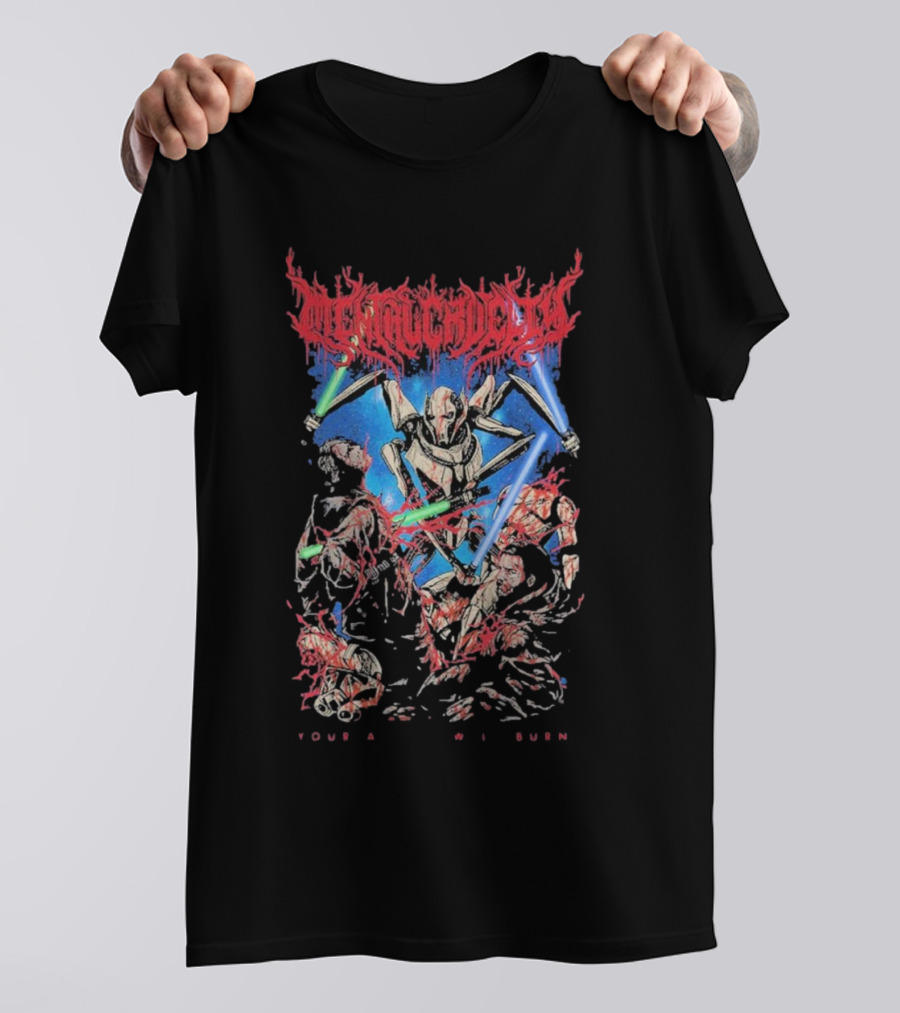Mental Cruelty Your Allies Will Burn Lightsaber Battle T-Shirt