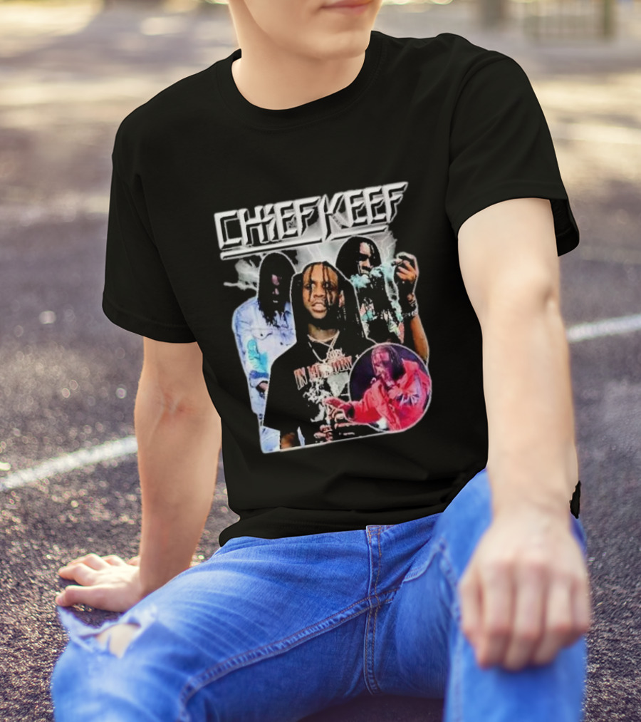 Chief Keef Collage Smoke And Red T-Shirt