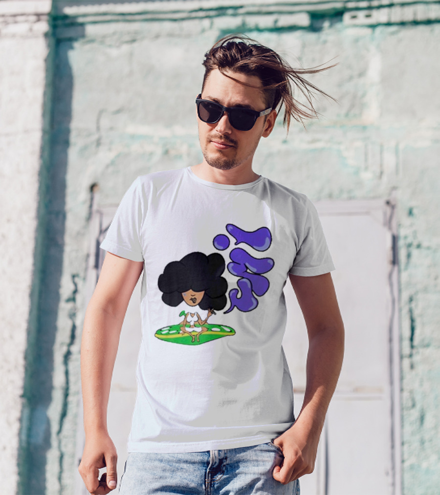 Whoisumi Umi Ufo Smoking Afro Character T-Shirt