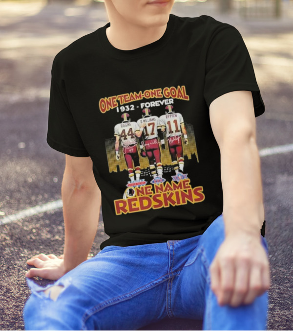 One Team One Goal 1932 Forever One Name Redskins Riggins Williams Rypien T-Shirt