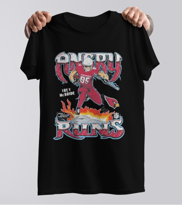 Arizona Cardinals Angry Runs Trey McBride NFL T-Shirt