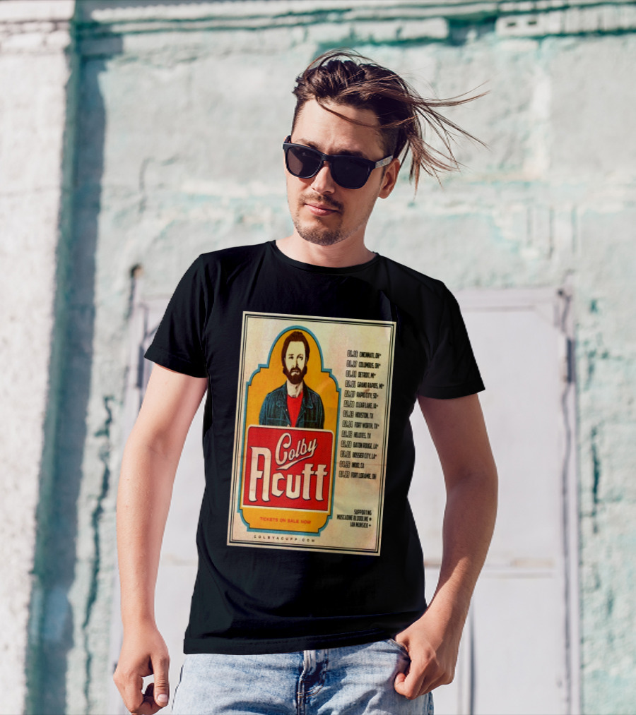 Colby Acuff Tour Dates Cincinnati Detroit Grand Rapids Rapid City Clear Lake Houston Helotes Des Moines Cedar Lodge Boise Fort Laramie Supporting Muscadine Bloodline Ian Munsick T-Shirt