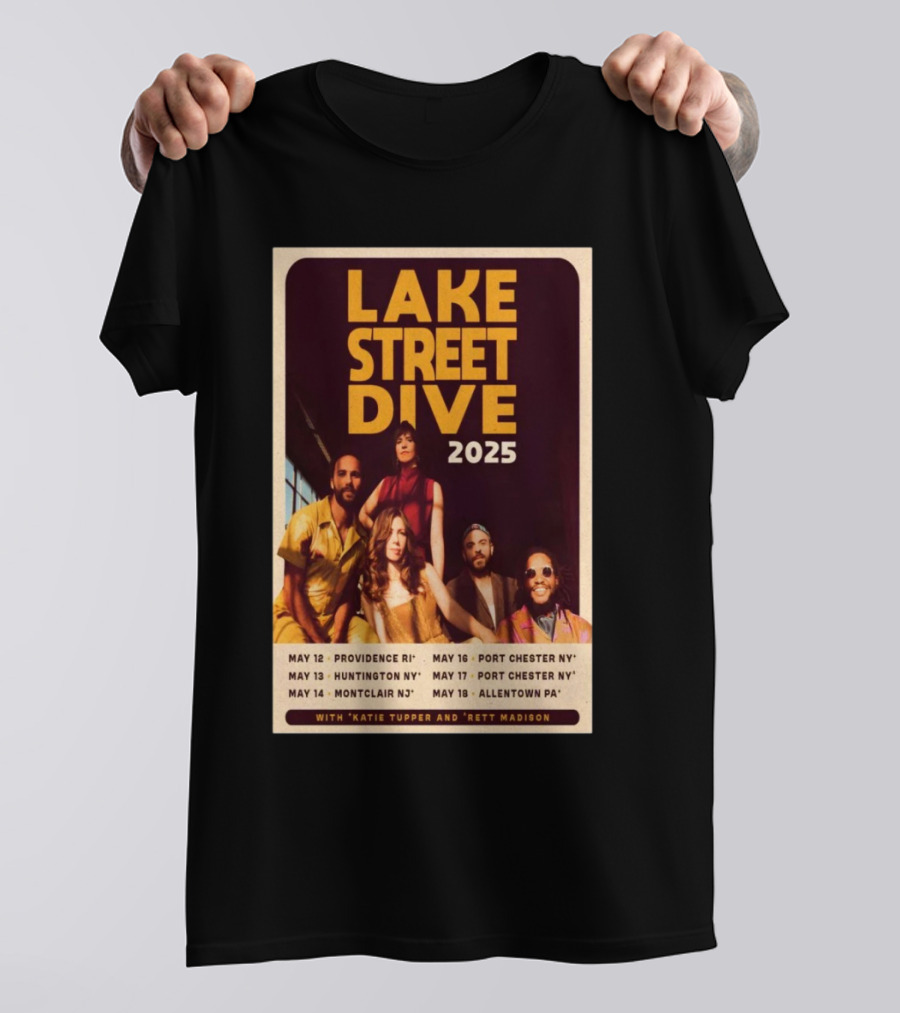 Lake Street Dive 2025 Tour Providence Huntington Montclair Port Chester Allentown T-Shirt