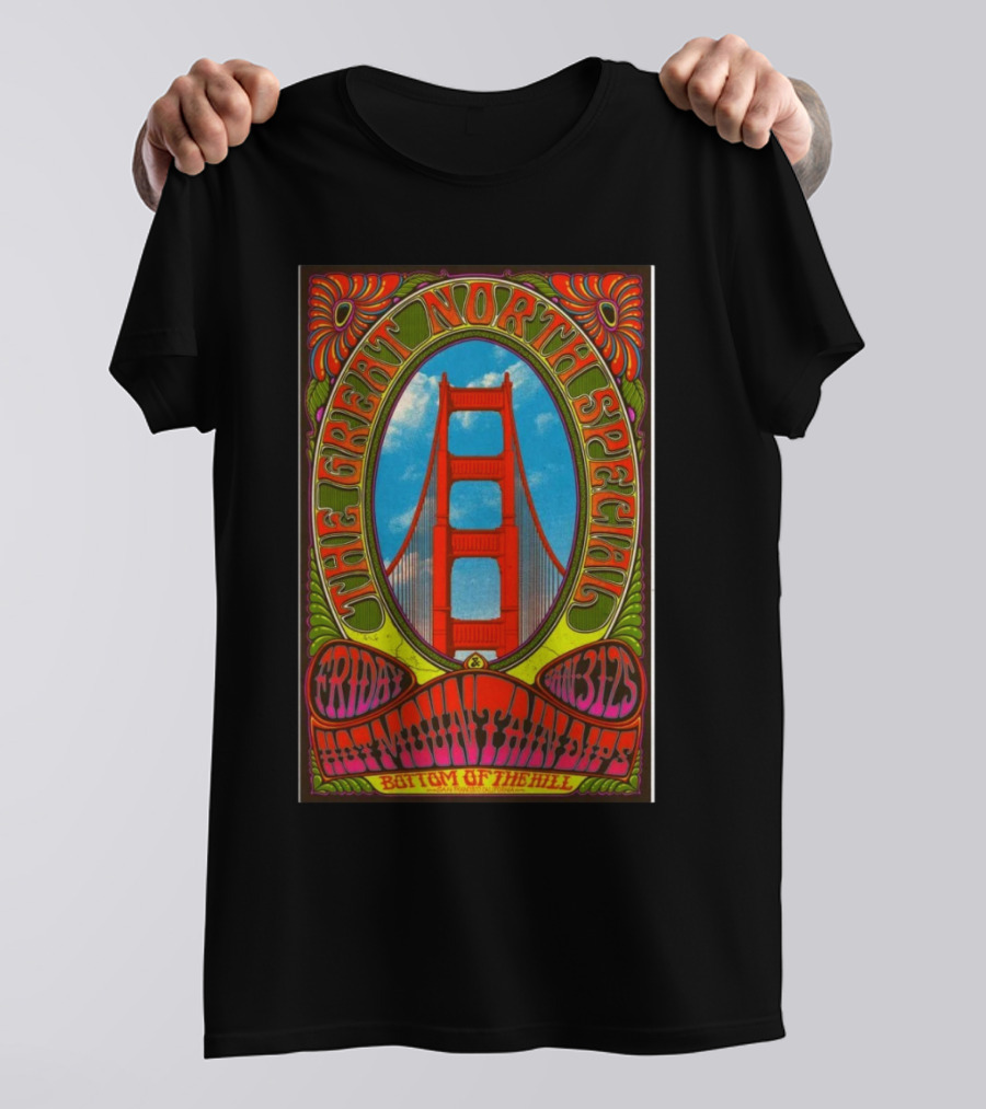 The Great North Special San Francisco Bottom Of The Hill Featuring Moontraps January 31 2025 T-Shirt