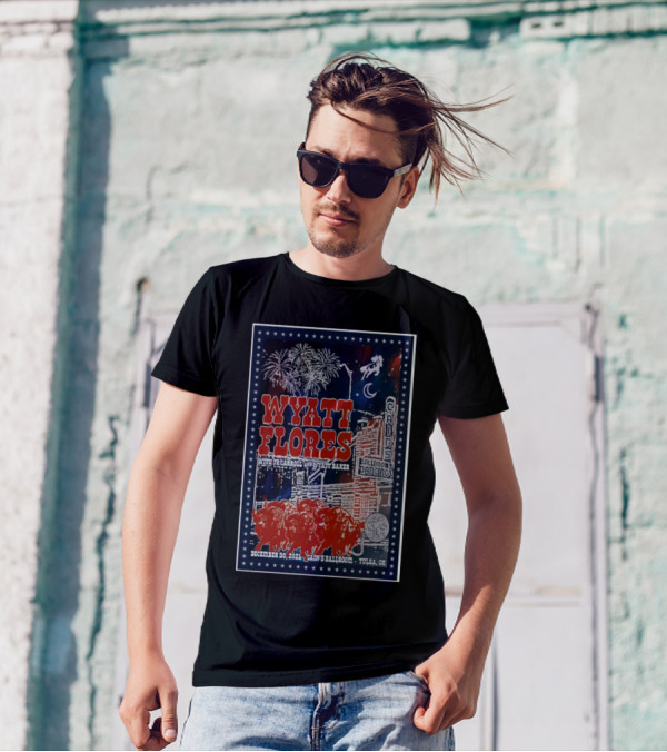Wyatt Flores With TJ Carroll And Dylan Baker December 30 2024 Cain’s Ballroom Tulsa OK T-Shirt