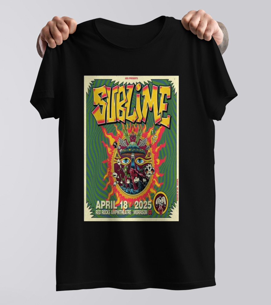 Sublime Tour 2025 Red Rocks Amphitheatre April 18 Morrison CO T-Shirt