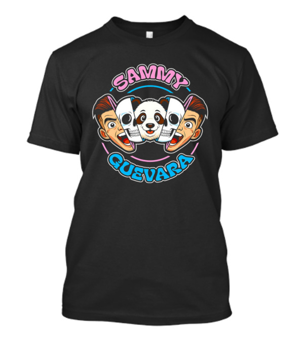 SAMMY GUEVARA PANDA POWER WRESTLER CARTOON FACES T-Shirt