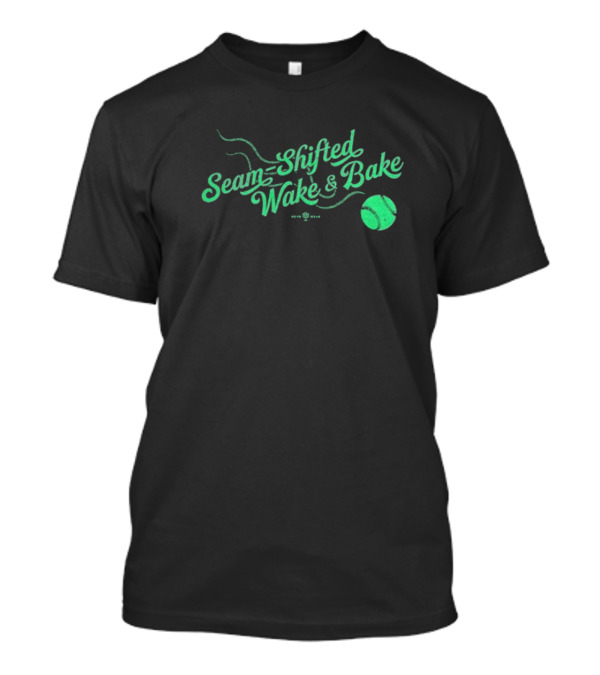 Seam-Shifted Wake And Bake Baseball Concept T-Shirt