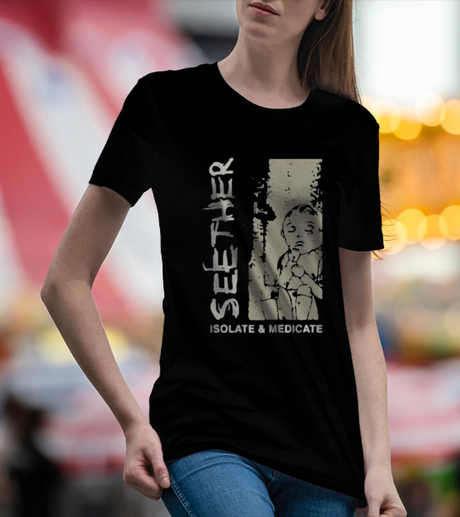 Seether Isolate And Medicate Grunge Child Sketch T-Shirt