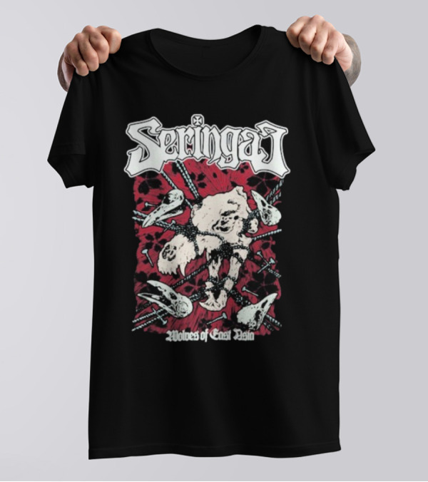 Seringai Wolves Of East Asia Tour 2025 Metal Band Skull And Bones Art T-Shirt