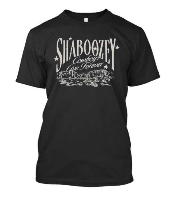 Shaboozey Cowboys Live Forever Western Mountains Scene T-Shirt
