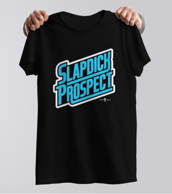 Slapdick Prospect Blue Bold Text T-Shirt