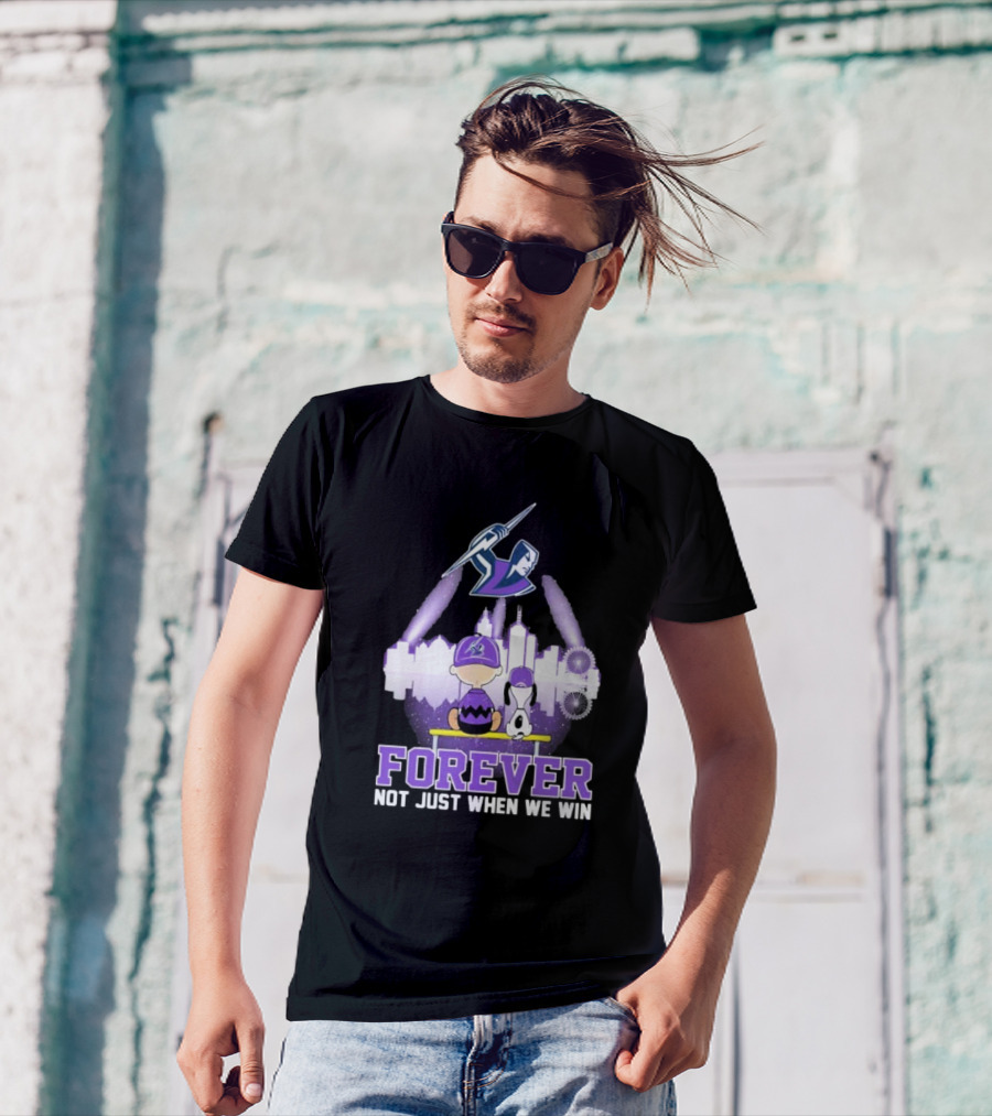 Snoopy Charlie Brown Melbourne Storm Forever Not Just When We Win Peanuts Skyline T-Shirt