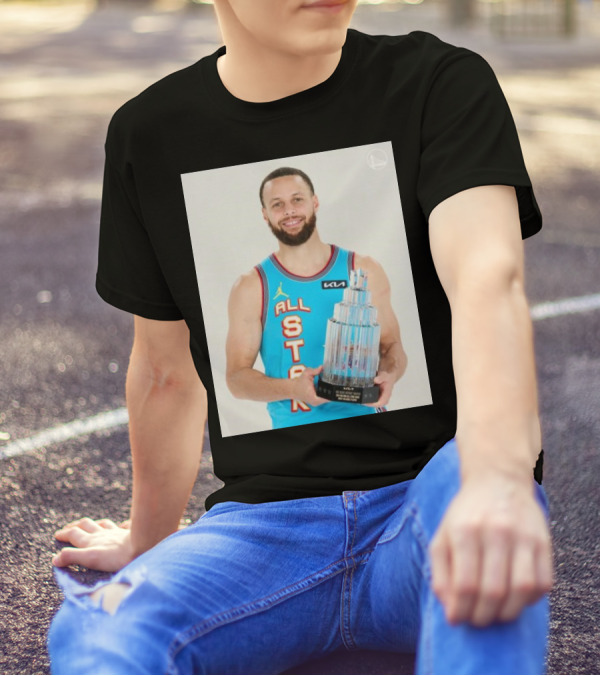 Stephen Curry MVP NBA All-Star Game 2025 Trophy Winner KIA Jordan Basketball T-Shirt
