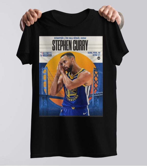 Stephen Curry 2025 NBA All-Star Starter GSW February 16th TNT T-Shirt