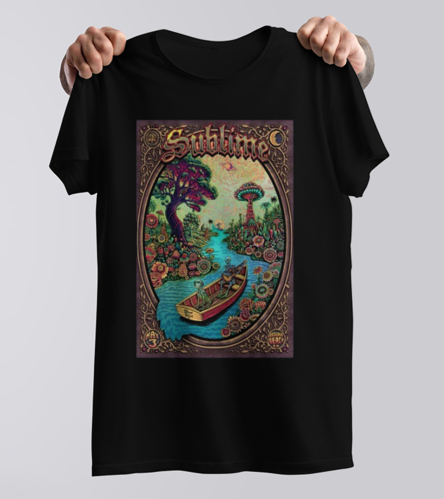 Sublime BeachLife Redondo Beach CA May 3 2025 Tour Psychedelic Artwork T-Shirt