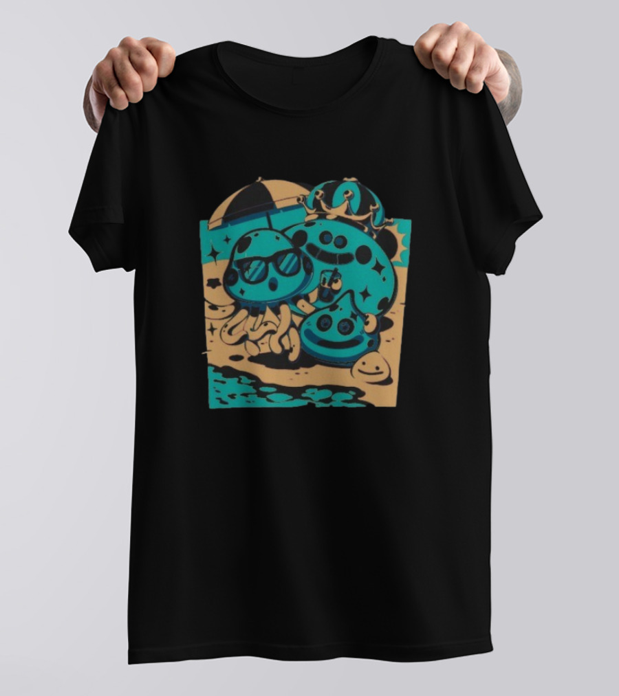 Summer Quest Beach Mushrooms Party Fun T-Shirt