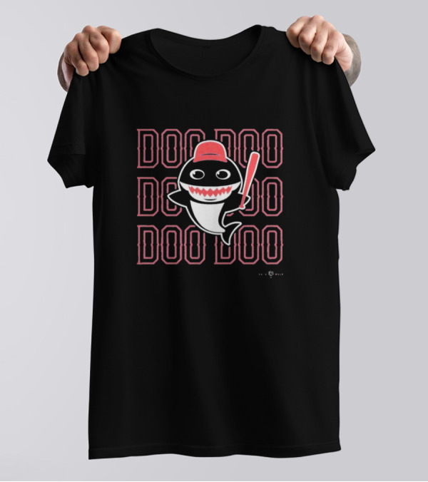 Texas Rangers Baby Shark Doo Doo Baseball Bat And Cap Icon T-Shirt