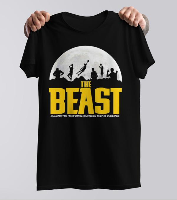The Beast Is Always The Most Dangerous When They're Vulnerable Silhouettes Moon Scene T-Shirt