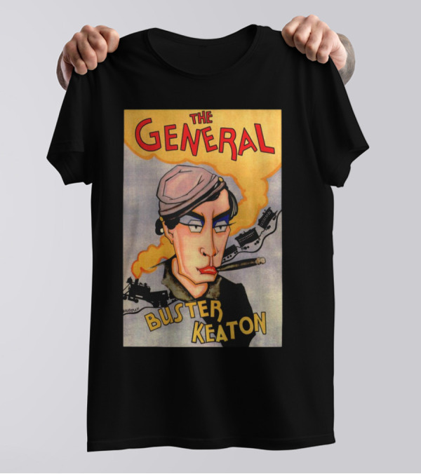 The General Buster Keaton 1926 Train Smoke Caricature T-Shirt