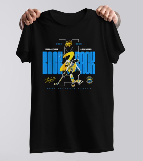 Brandon Hawkins Back To Back Most Valuable Player 2024 2025 Toledo Walleye Signature T-Shirt
