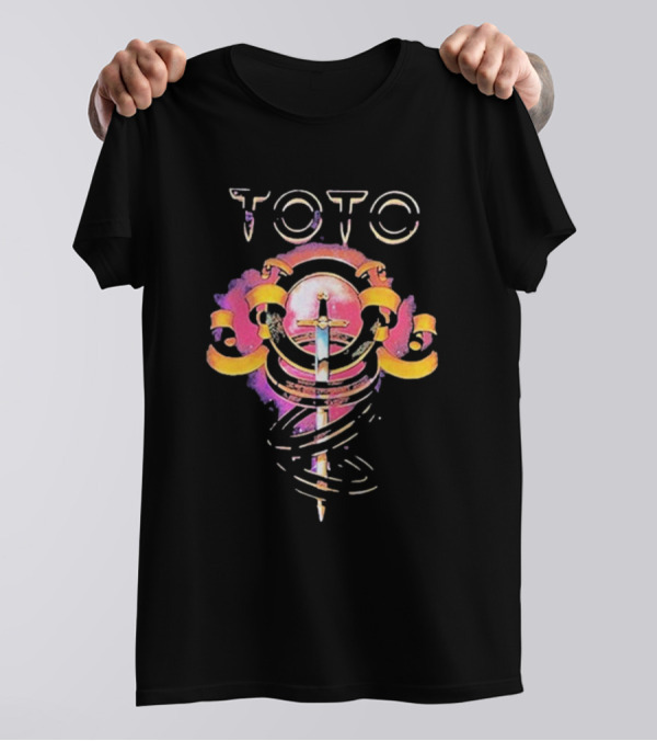 Toto 1978 Sword Iconic Band Logo Spiral Rings T-Shirt