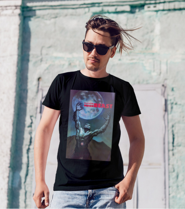 Track Of The Moon Beast Monster Howling At Full Moon T-Shirt