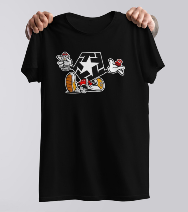 Tribal Gear T-Star Spray Paint Character Star Motif T-Shirt