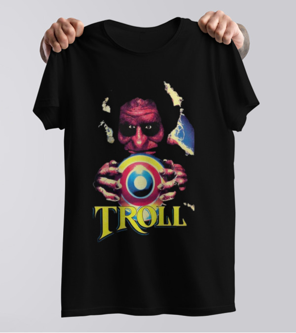 Troll Creepy Character Holding Colorful Orb T-Shirt