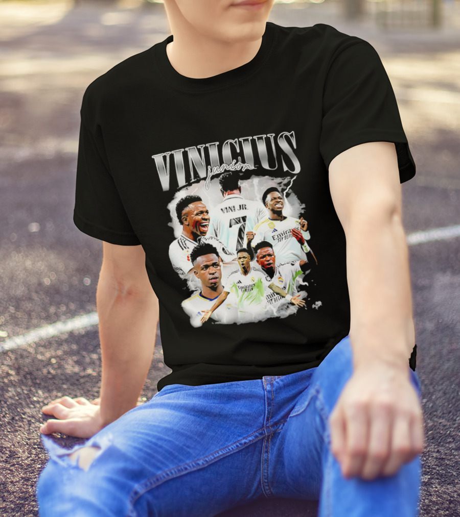 Vinicius Junior Real Madrid Footballer Montage T-Shirt