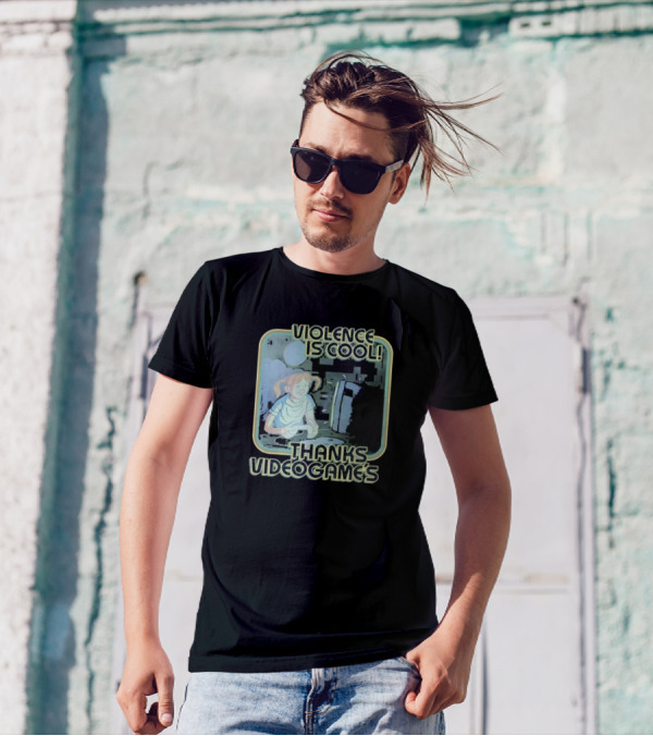 Violence Is Cool Thanks Videogame's Retro Gamer Moonlight Adventure T-Shirt