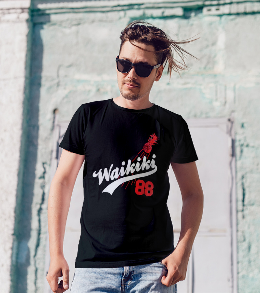 Waikiki 88 Los Angeles Dodgers Pineapple Baseball Graphic T-Shirt