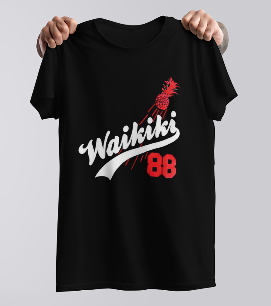 Waikiki 88 Los Angeles Dodgers Pineapple Baseball Graphic T-Shirt