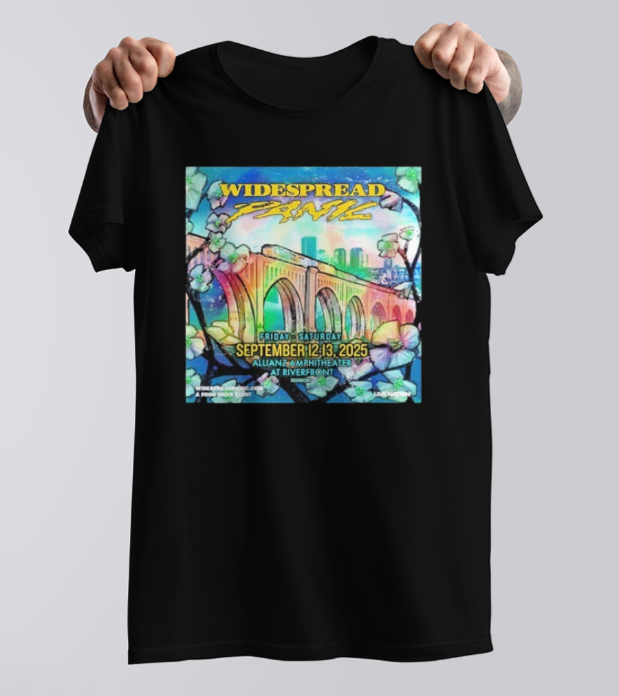 Widespread Panic Show At Allianz Amphitheater In Riverfront Richmond VA On September 12-13 2025 T-Shirt