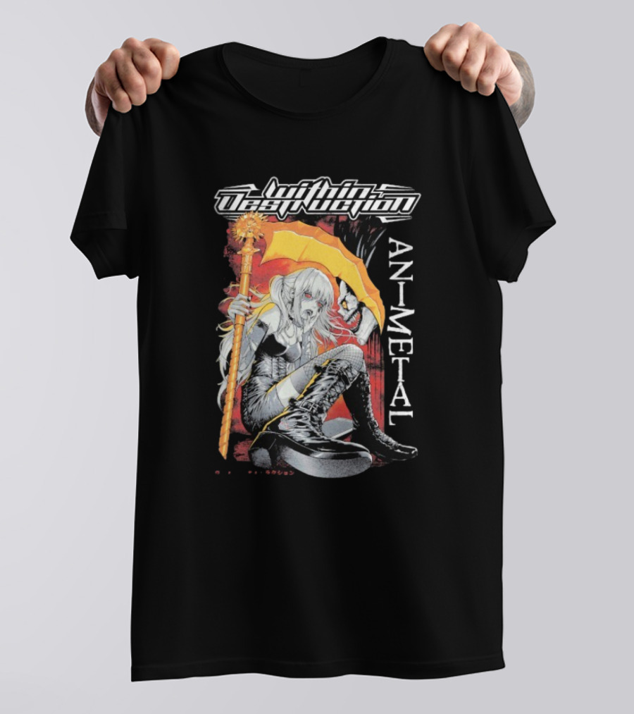 Within Destruction Misa Animetal Ryuk Death Note Anime Crossover T-Shirt