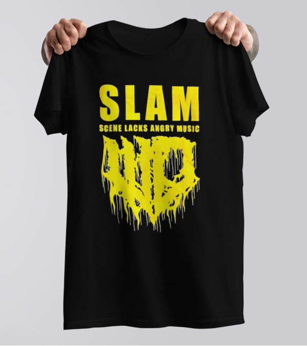 Slam Scene Lacks Angry Music Dripping Graphic T-Shirt