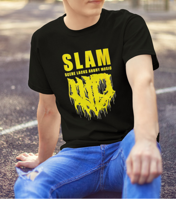 Slam Scene Lacks Angry Music Dripping Graphic T-Shirt